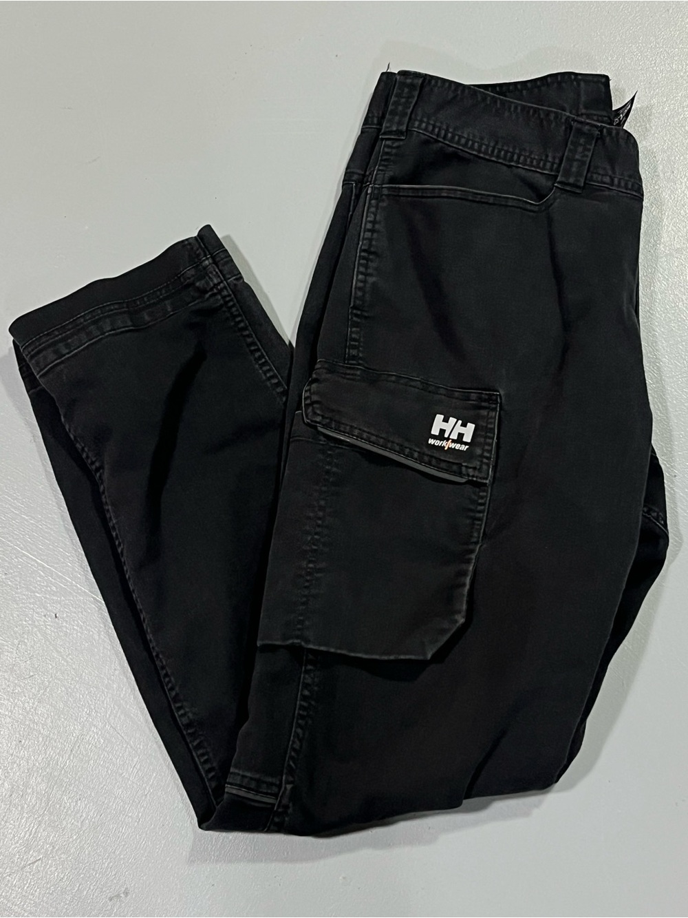 Helly Hansen Black Men's Cargo Pants with HH Workwear Logo